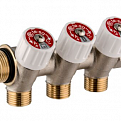 1135953 USYSTEMS коллектор SH 1" с вентилями НР/ВР 2x1/2"НР, ц/ц 38мм '5И
